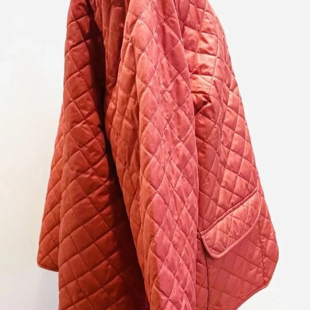 NWT CROFT & BARROW Women Button Down Quilted Orange Jacket Lightweight 2X - Picture 6 of 15